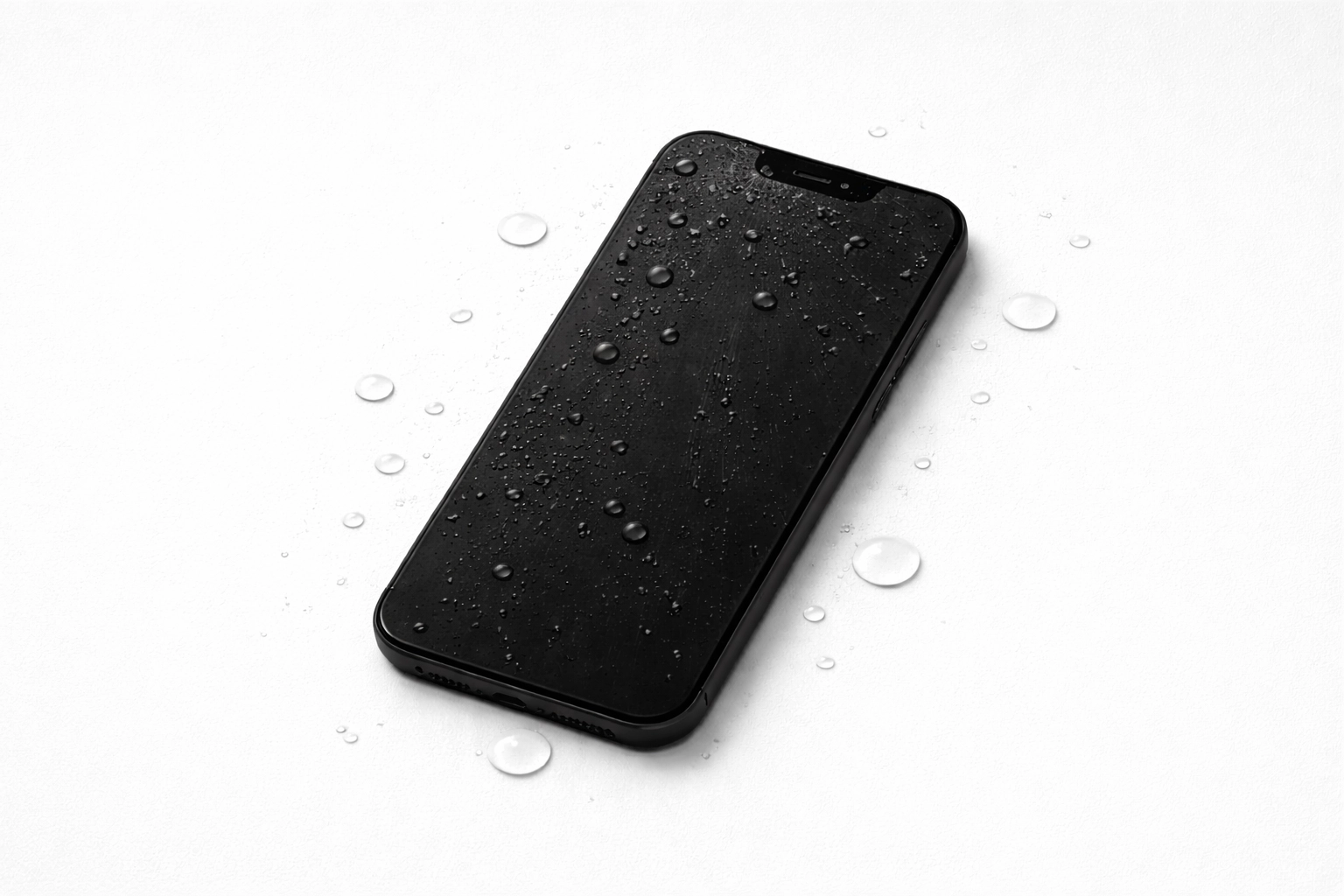 Water-damaged phone prepared for professional inspection in Kuta, Bali